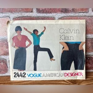 Vintage Vogue American Designer 2442 Jean and Skirt Pattern